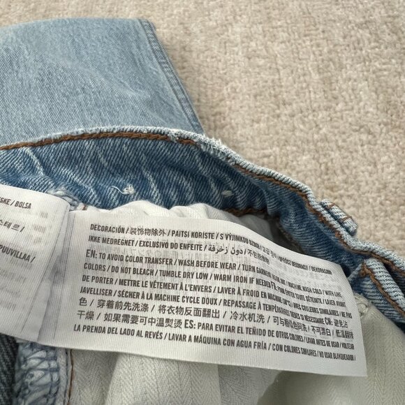 Abercrombie & Fitch Low Rise Baggy Blue Jeans 25/0 Short - Picture 10 of 10